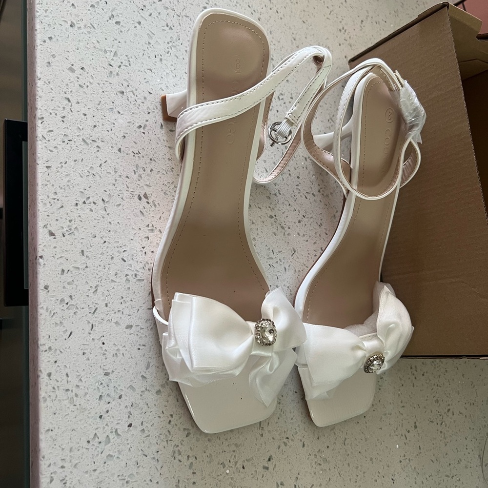 Elegant White Women's heels